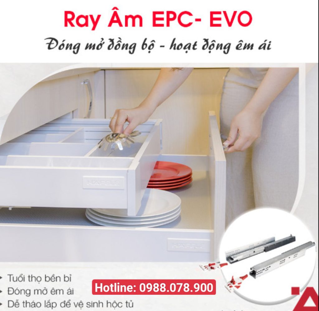 Ray âm giảm chấn nhấn mở Hafele - Hotline: 0988.078.900