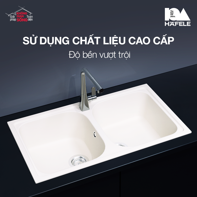 Hướng dẫn vệ sinh chậu đá Hafele, giữ chậu luôn sáng như mới