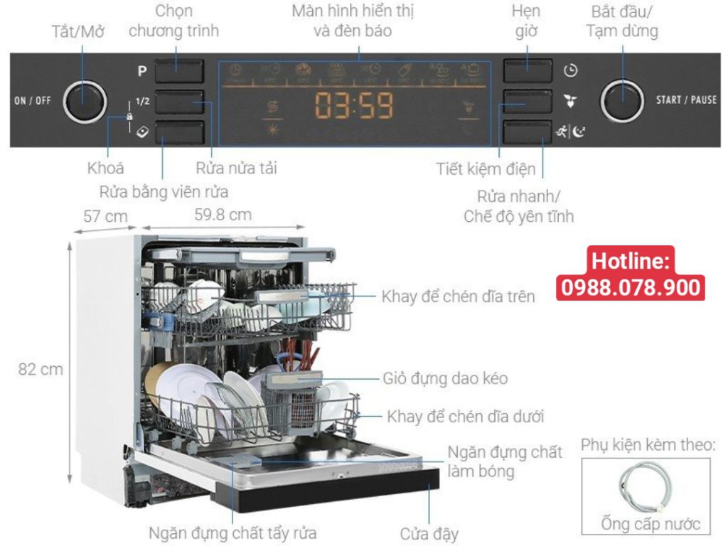 Máy rửa bát Hafele - Hotline: 0988..078.900