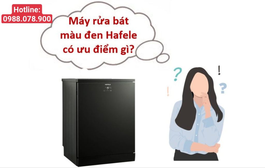 Máy rửa bát Hafele màu đen - Hotline: 0988.078.900